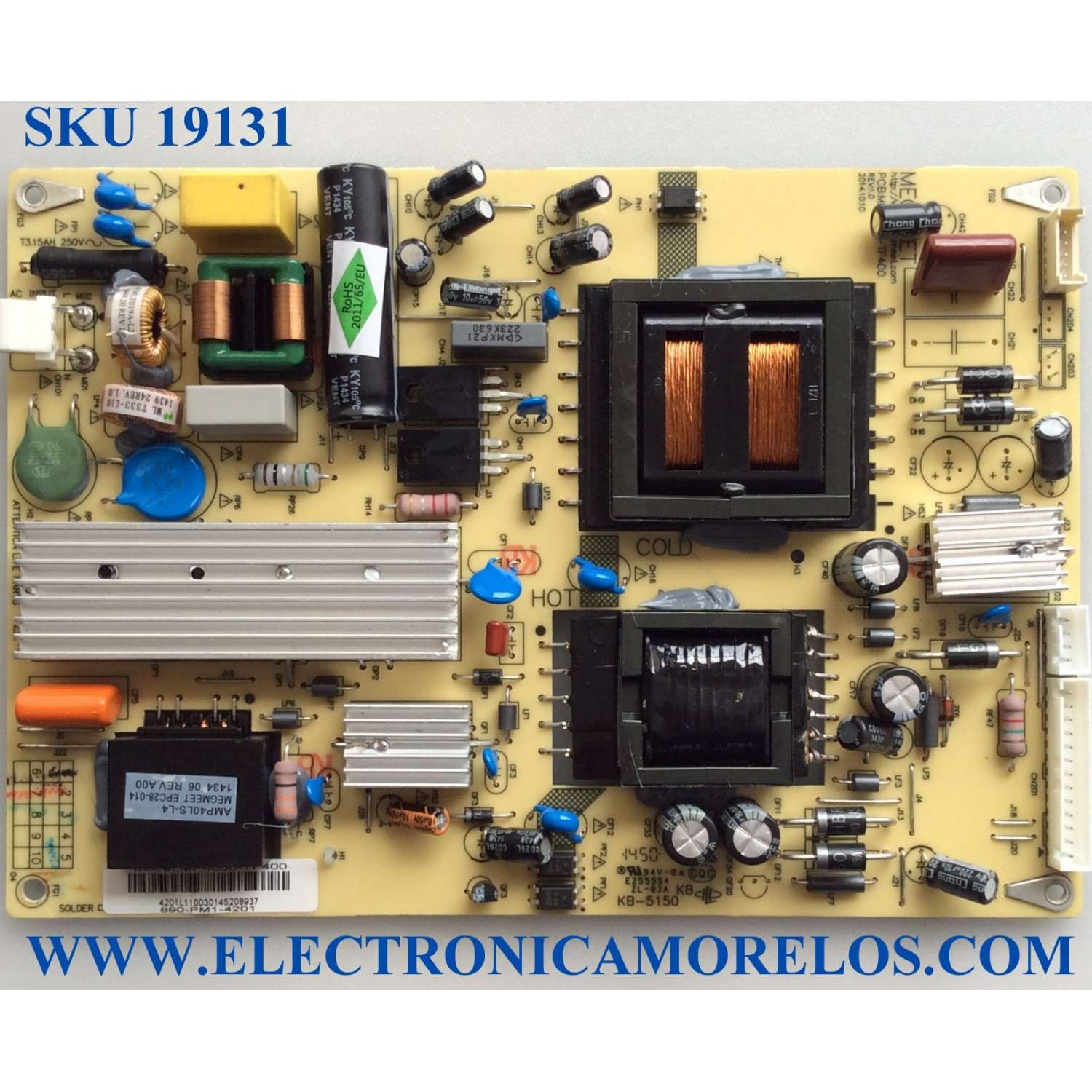 FUENTE DE PODER / ELEMENT 890-PM1-4201 / KB-5150 / MP4650-TF400 / E255554 / MODELOS ELEFT426 D5C0M / E4SFC421 H5C0M